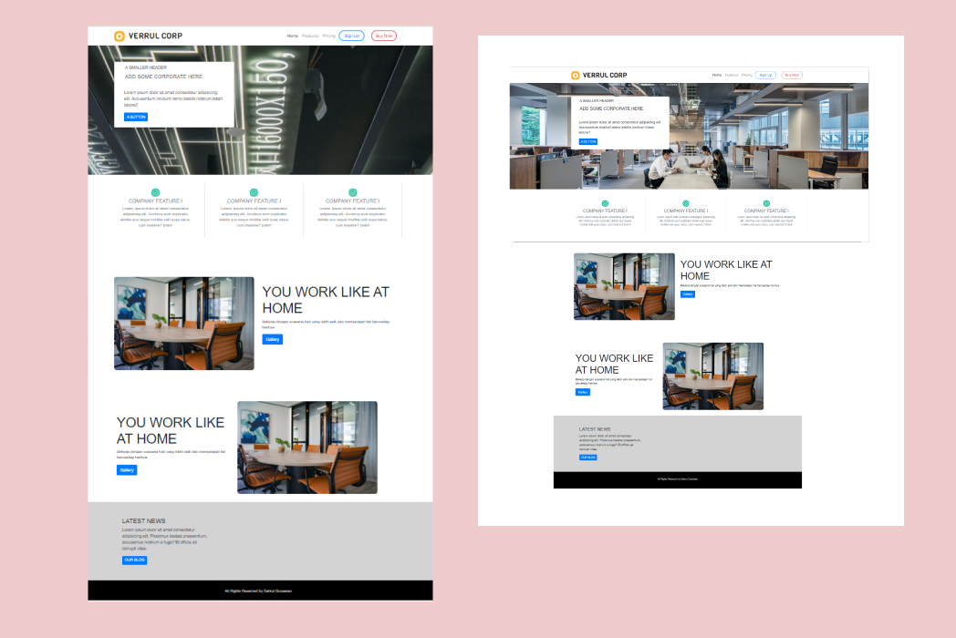 Hasil karya Landing Page di BuildWithAngga