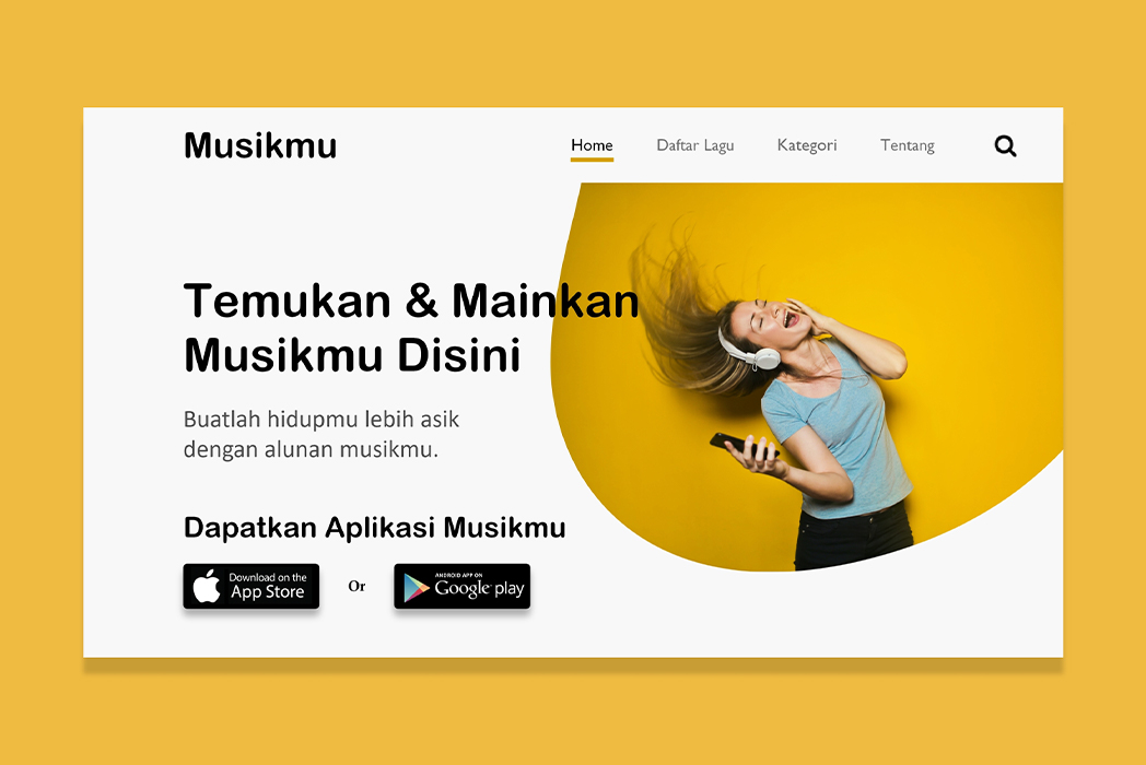Hasil karya Musikmu di BuildWithAngga