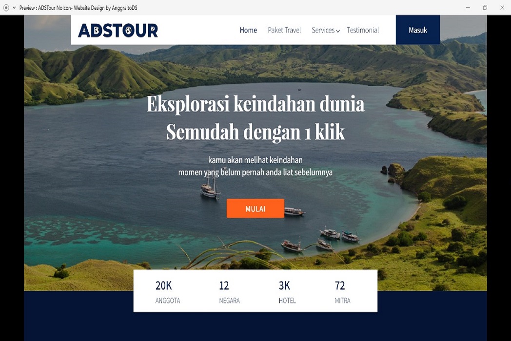 Hasil karya ADSTour di BuildWithAngga