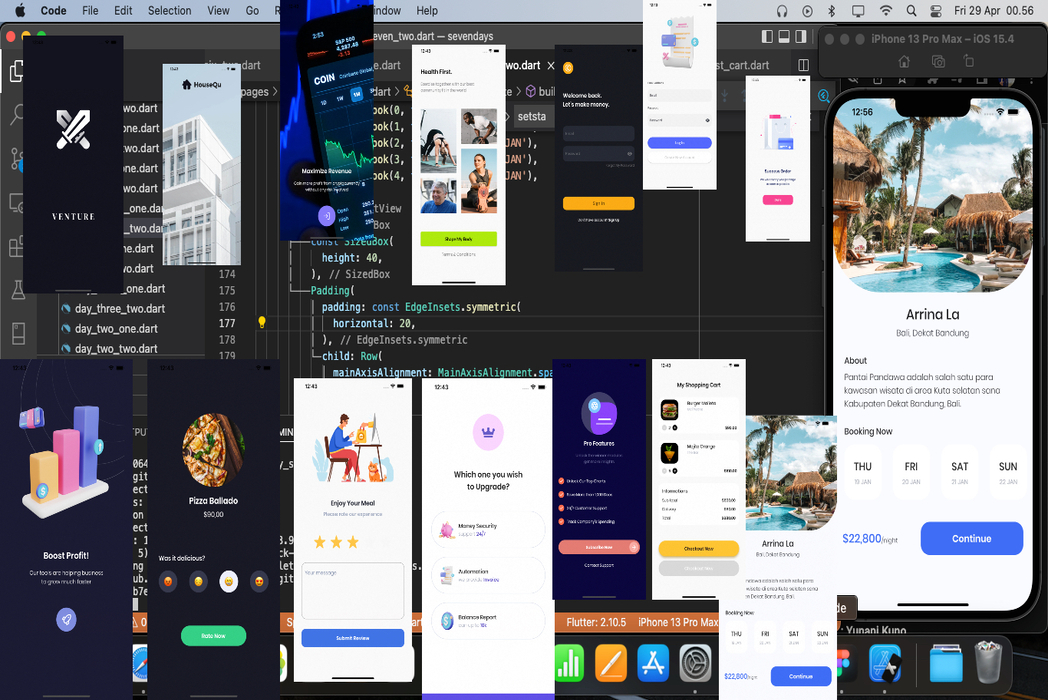 Hasil karya flutter-dart-crash-course-modern-ui-design di BuildWithAngga