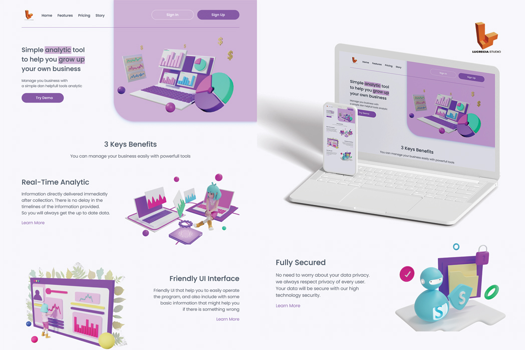 Hasil karya Lucrecia Analytic Tool for Business di BuildWithAngga