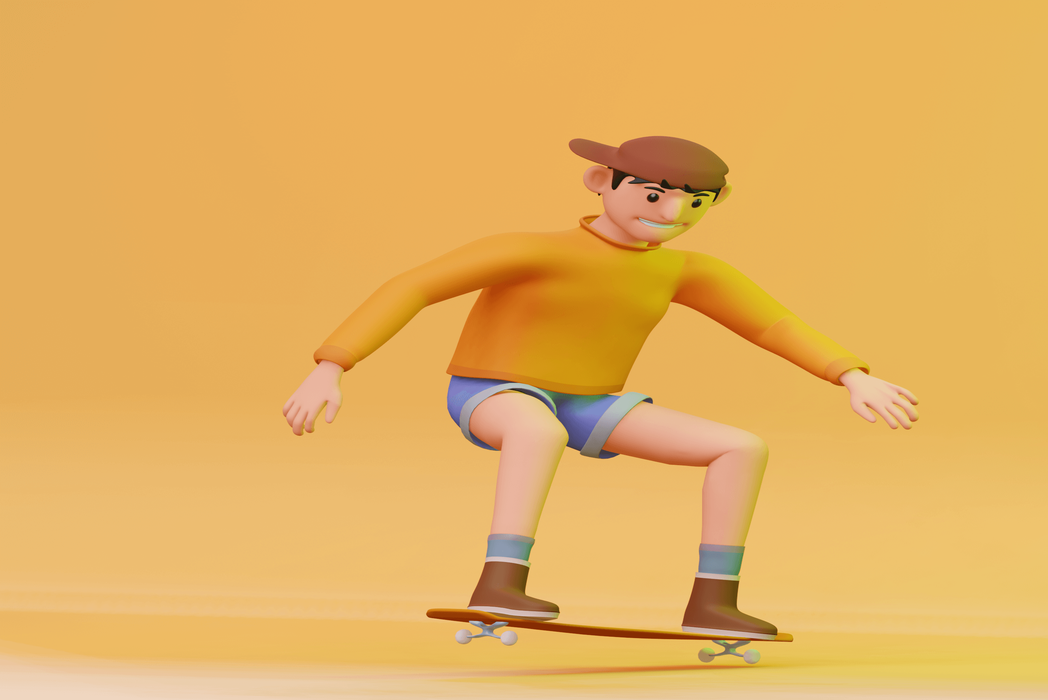 Hasil karya Karakter Skate di BuildWithAngga