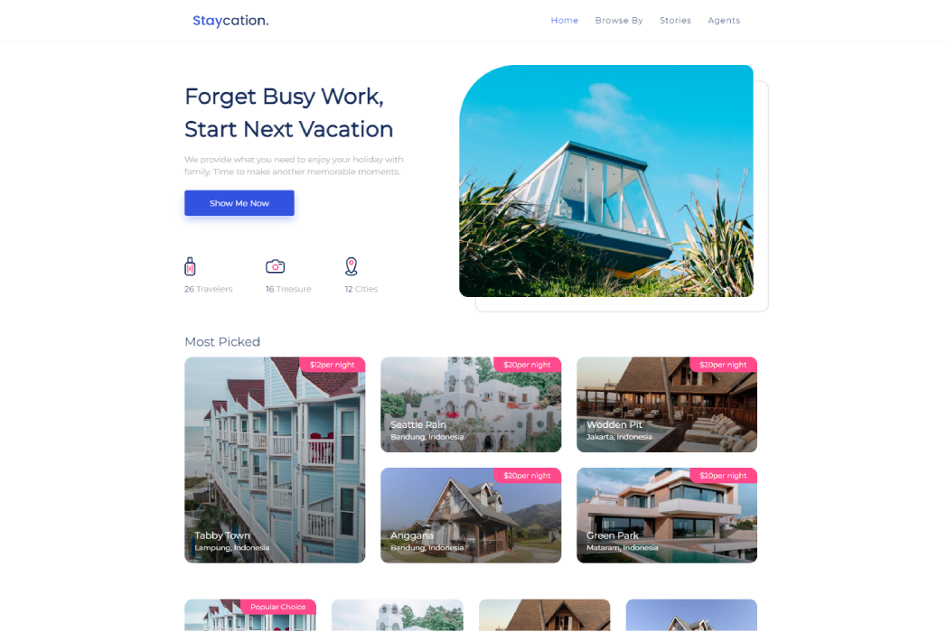 Hasil karya staycation di BuildWithAngga
