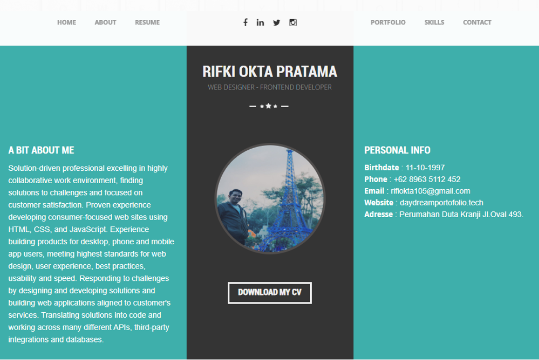 Hasil karya My Portofolio di BuildWithAngga