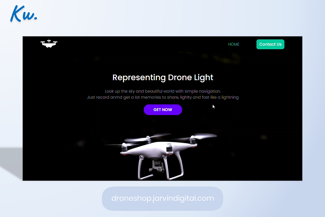 Hasil karya Website Penjualan Drone di BuildWithAngga