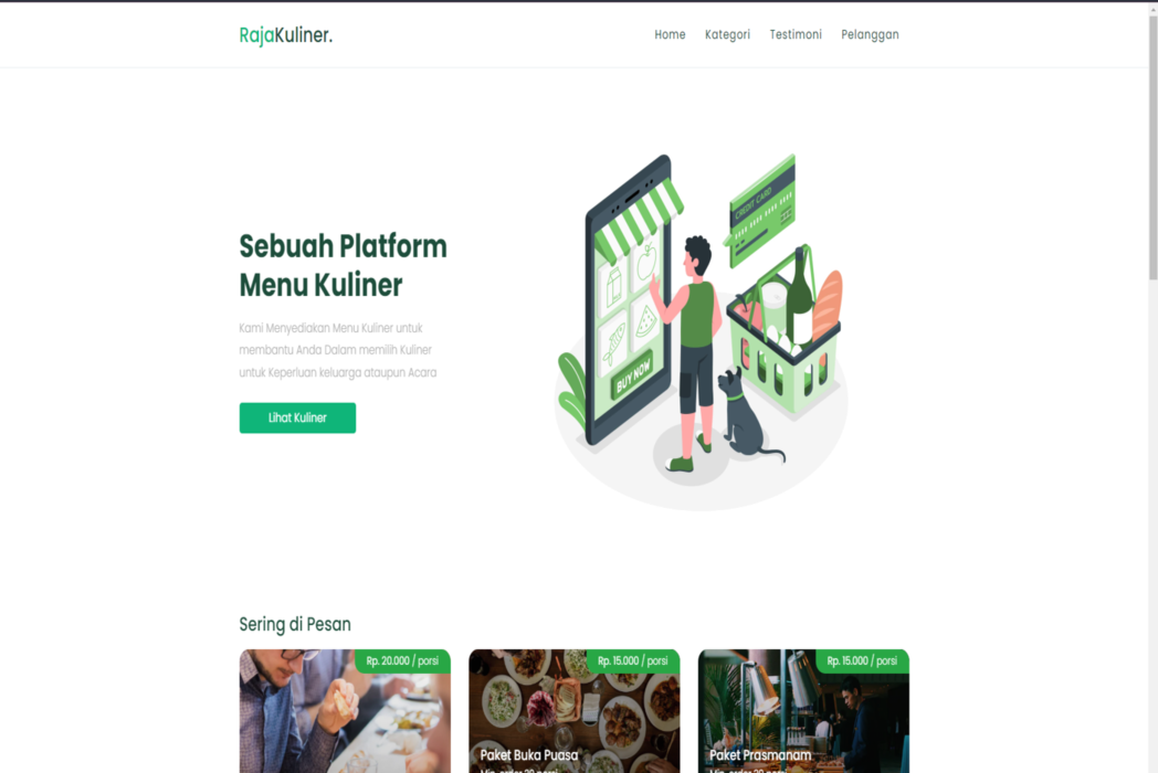 Hasil karya RAJAKULINER di BuildWithAngga