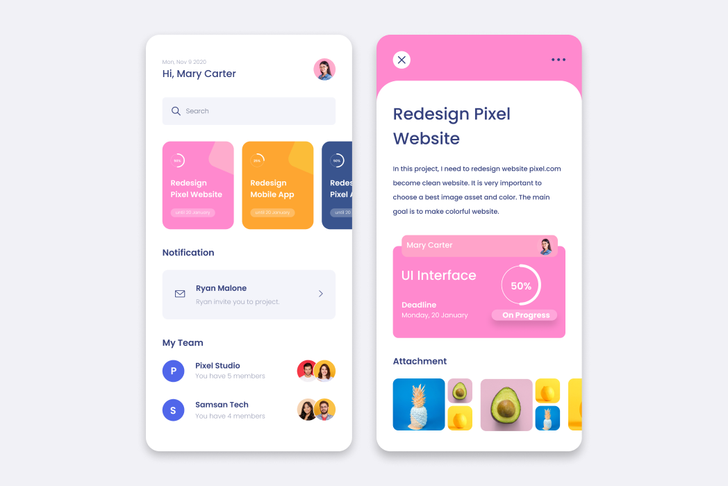 Hasil karya UI/UX Design Getalt di BuildWithAngga
