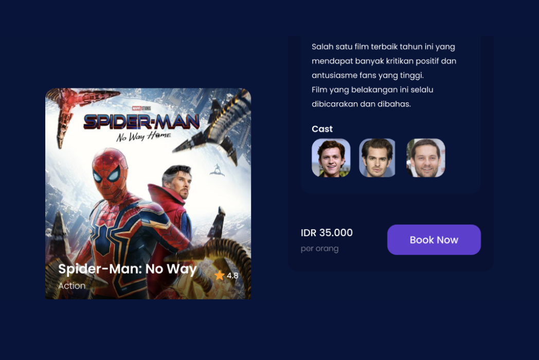 Hasil karya Cinematri App di BuildWithAngga