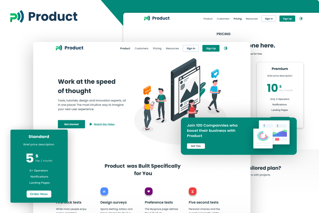 Hasil karya projek Product Web Design belajar design dan code di BuildWithAngga