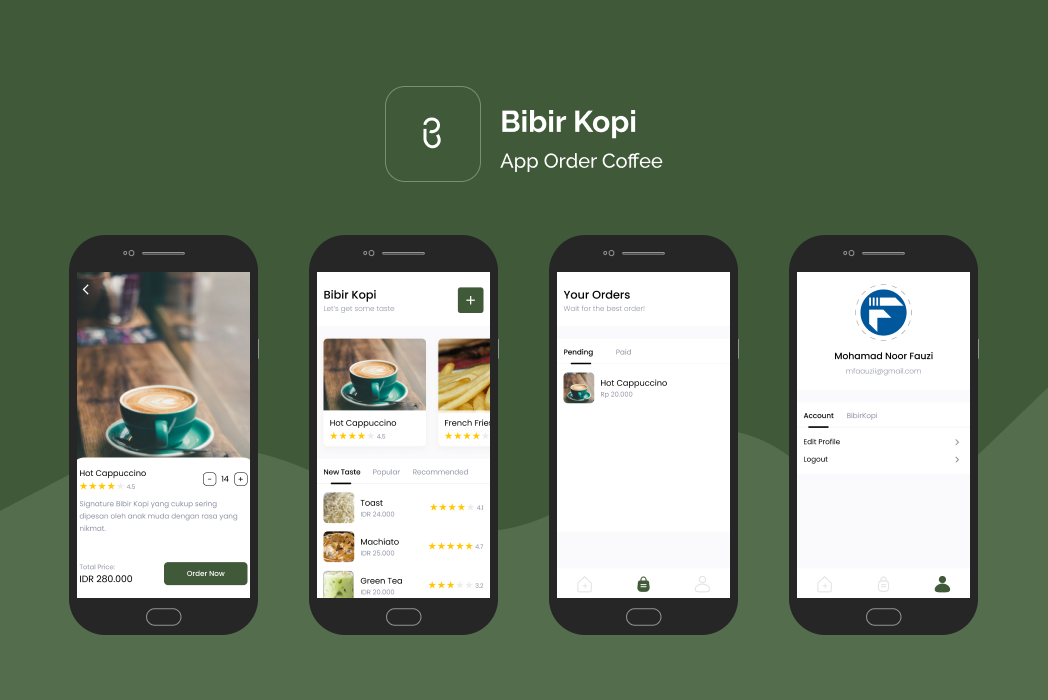 Hasil karya Bibir Kopi di BuildWithAngga