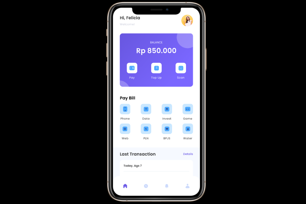 Hasil karya Mony Application di BuildWithAngga