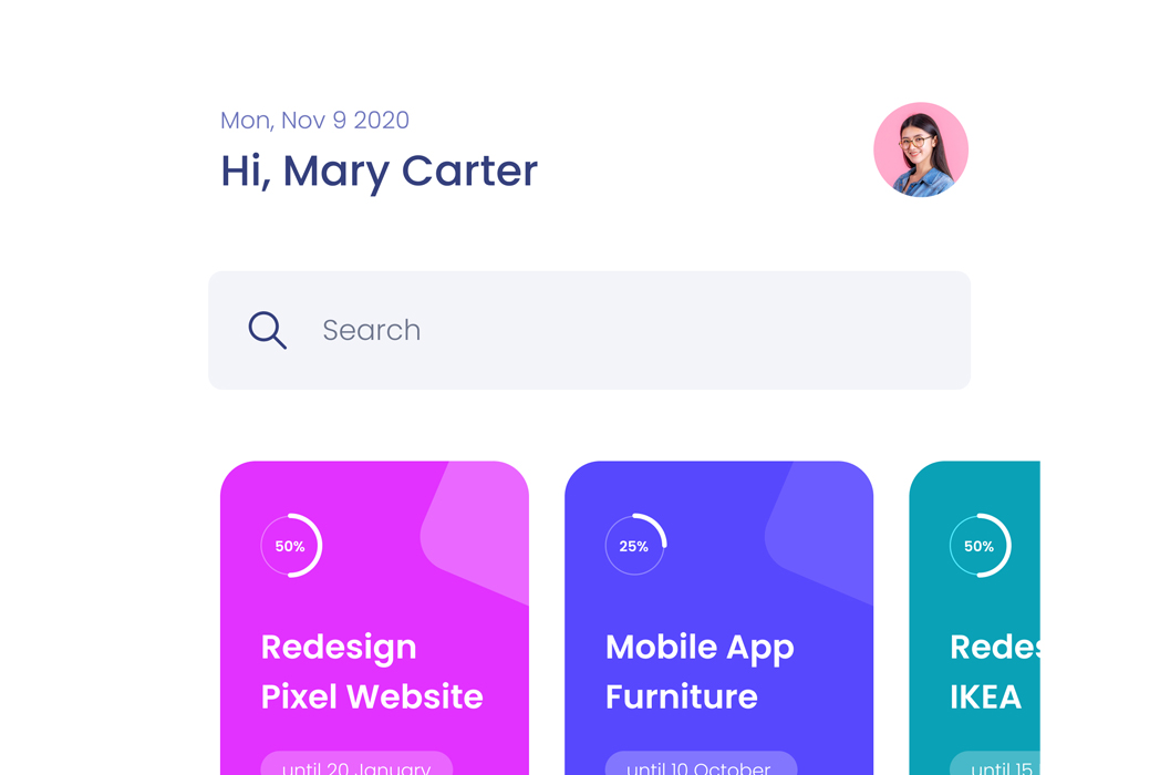Hasil karya ux design gestalt practice di BuildWithAngga