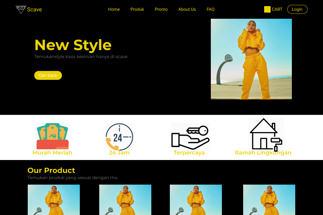 Hasil karya Scave Toko Online di BuildWithAngga