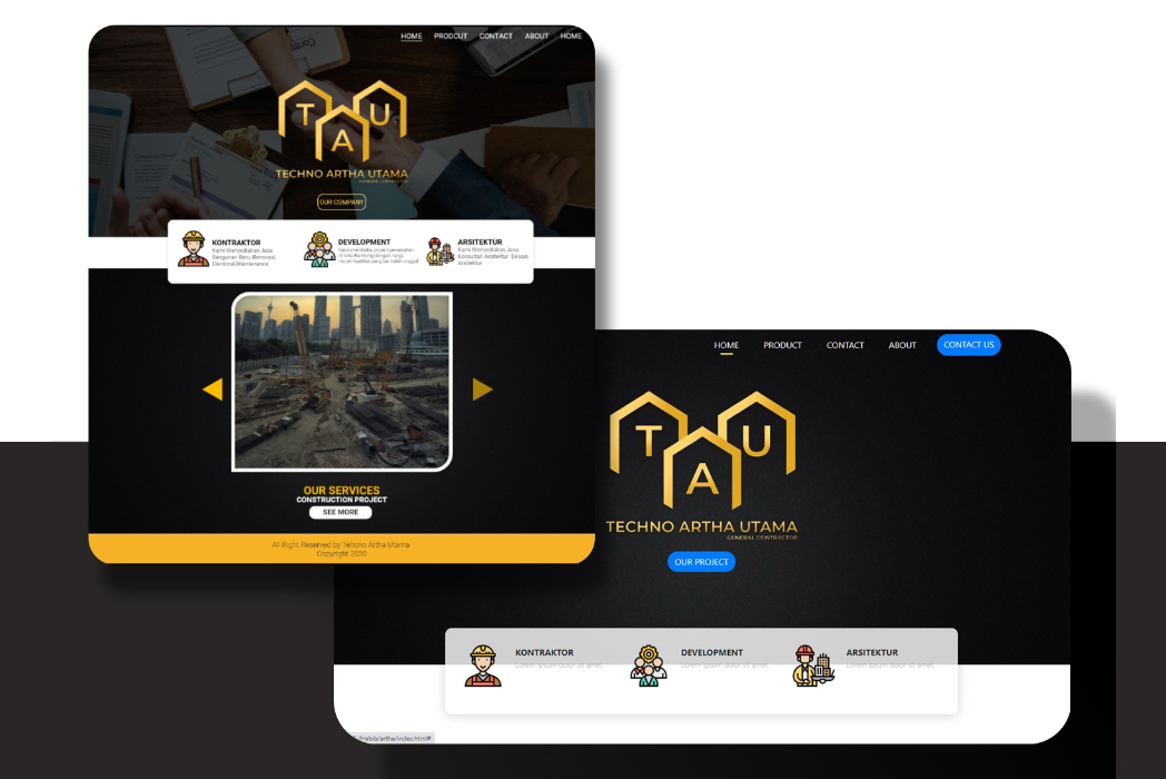 Hasil karya Web Kontraktor di BuildWithAngga