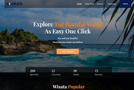 Hasil karya Nomads-Travel di BuildWithAngga