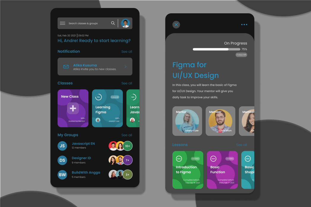 Hasil karya Redesign UX Design Gestalt di BuildWithAngga