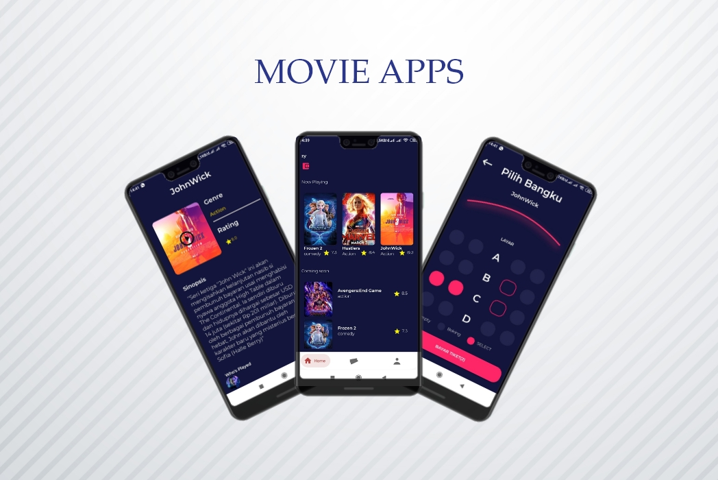 Hasil karya Movie apps di BuildWithAngga