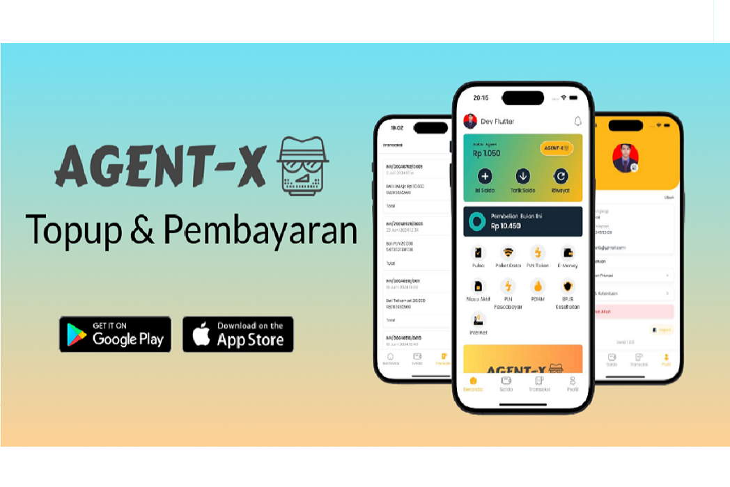 Hasil karya Agent-X: Pulsa dan PPOB di BuildWithAngga