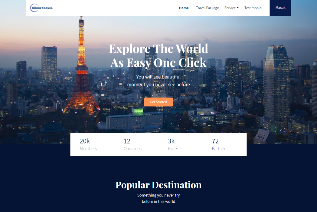 Hasil karya NihonTravel di BuildWithAngga