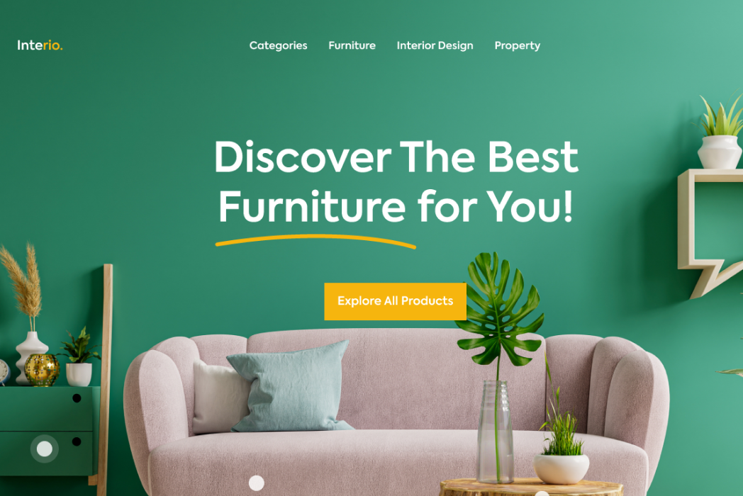 Hasil karya projek Furniture Web Design belajar design dan code di BuildWithAngga