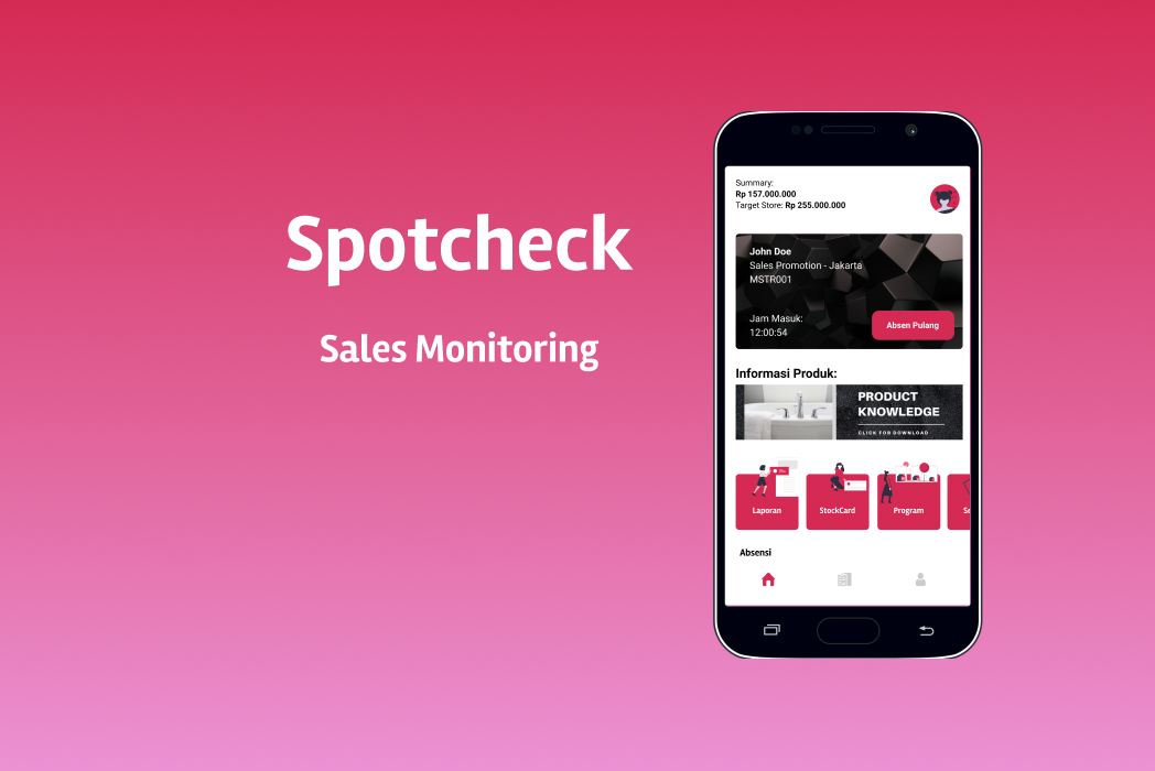 Hasil karya Spotcheck Sales Monitoring di BuildWithAngga