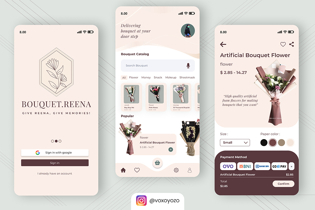 Hasil karya UI Bouquet Reena di BuildWithAngga