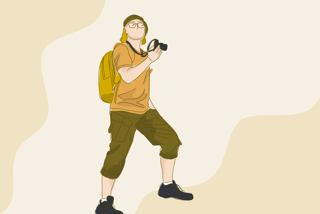 Hasil karya Travel Photographer Vector Illustration di BuildWithAngga