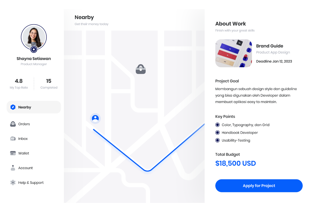 Hasil karya Website UI Animation Design di BuildWithAngga