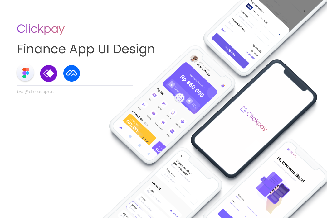 Hasil karya projek UI/UX Design belajar design dan code di BuildWithAngga