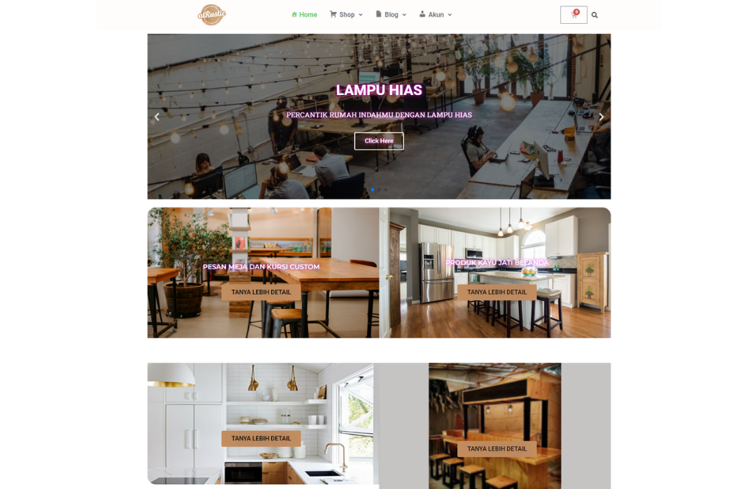 Hasil karya Membuat toko online menggunakan wordpress di BuildWithAngga