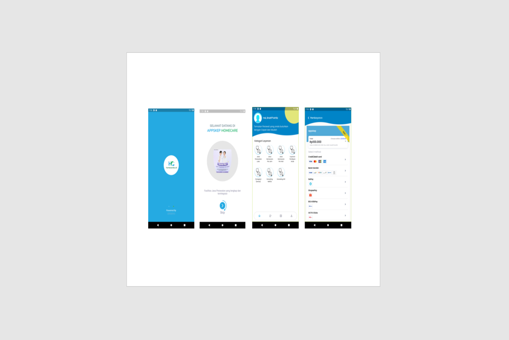 Hasil karya projek Homecare belajar design dan code di BuildWithAngga