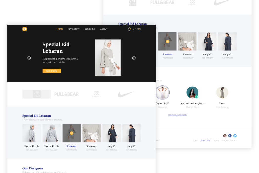Hasil karya Hexagram Fashion Store di BuildWithAngga