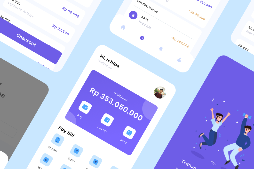 Hasil karya projek Mony belajar design dan code di BuildWithAngga