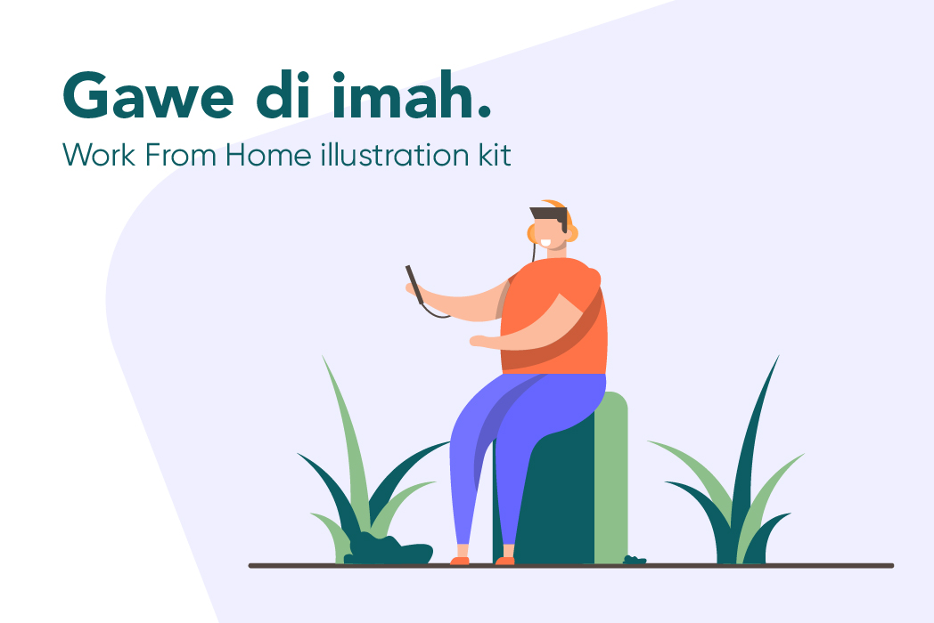 Hasil karya projek Gawe di imah (WFH) belajar design dan code di BuildWithAngga