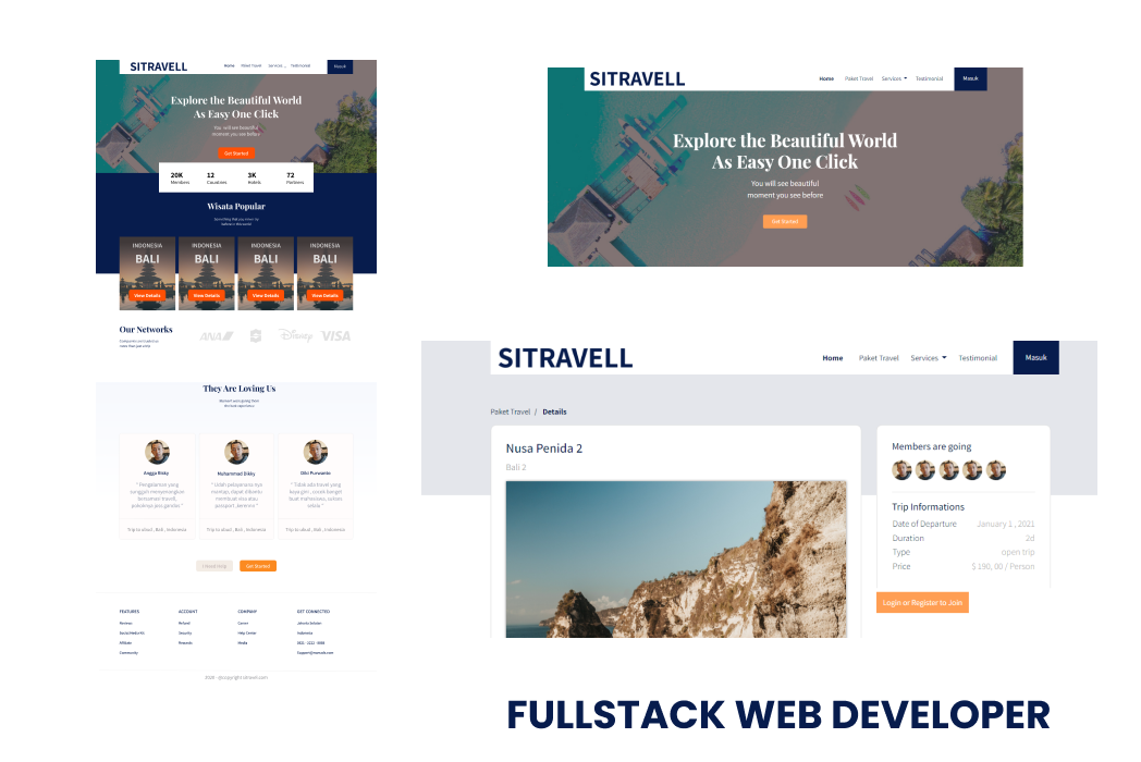 Hasil karya SITRAVELL di BuildWithAngga