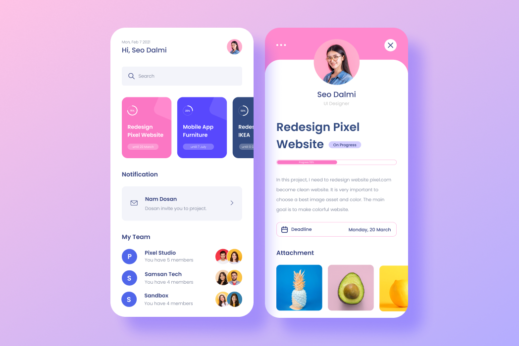 Hasil karya UI/UX Design: Gestalk Principle di BuildWithAngga