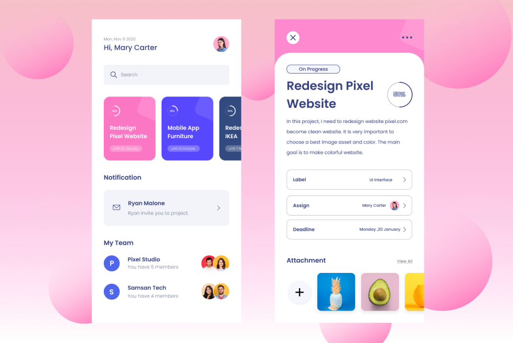 Hasil karya UI/UX Design: Gestalt Principle di BuildWithAngga
