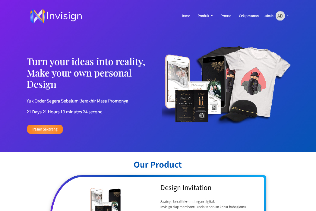 Hasil karya Invisign di BuildWithAngga