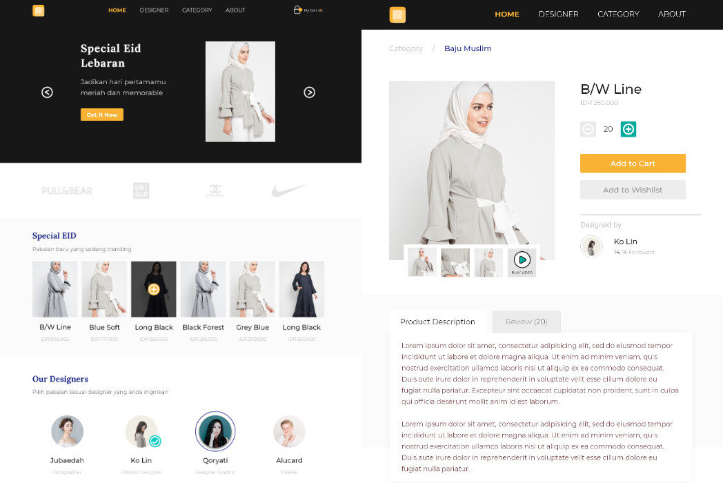 Hasil karya Online Shop di BuildWithAngga
