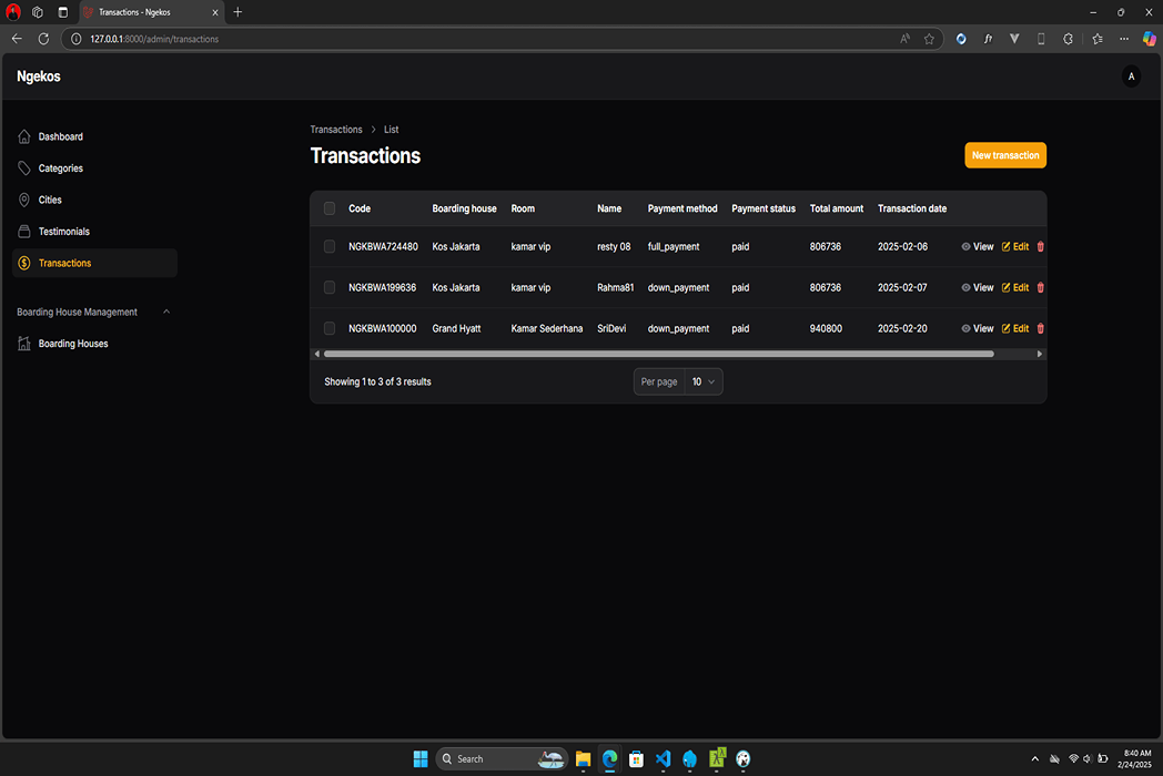 Hasil karya Bangun Web Booking kos modern di BuildWithAngga