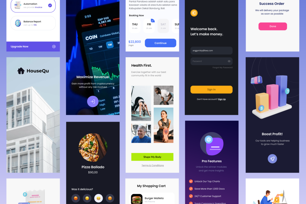 Hasil karya Mastering Flutter UI Design Modern belajar di BuildWithAngga