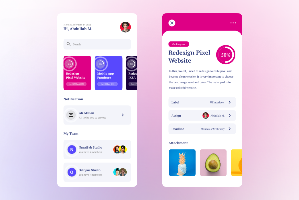 Hasil karya Task Manager Mobile App di BuildWithAngga