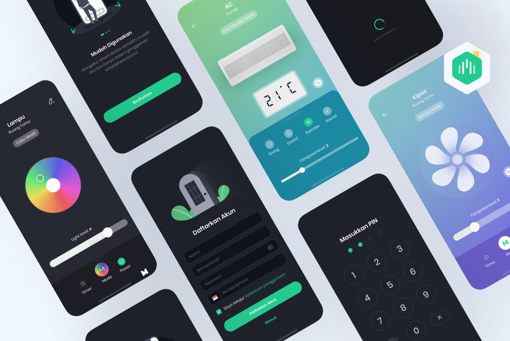 Hasil karya Smart Home App di BuildWithAngga
