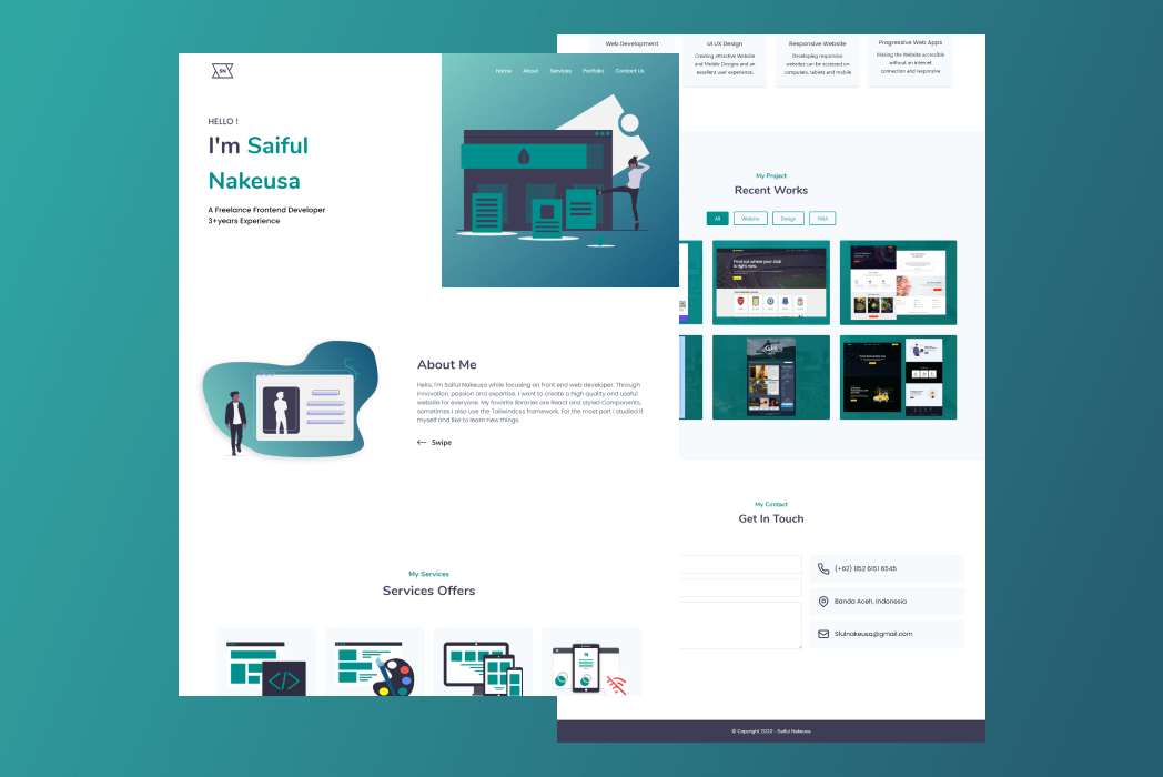 Hasil karya Web Portfolio di BuildWithAngga