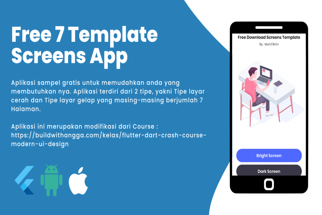 Hasil karya Free 7 Template Screens di BuildWithAngga