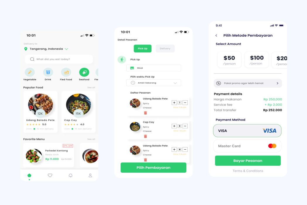 Hasil karya Mobile App - Makmur Food App belajar di BuildWithAngga