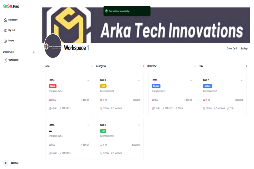 Hasil karya SatSetBoard di BuildWithAngga