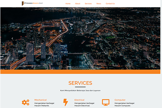 Hasil karya Company Profile di BuildWithAngga