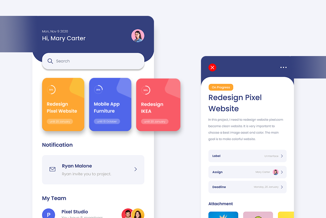 Hasil karya Redesign UI Design Gestalt Principle di BuildWithAngga