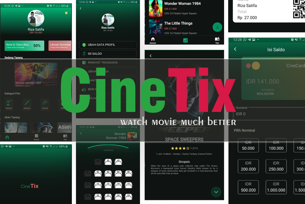 Hasil karya CineTix di BuildWithAngga
